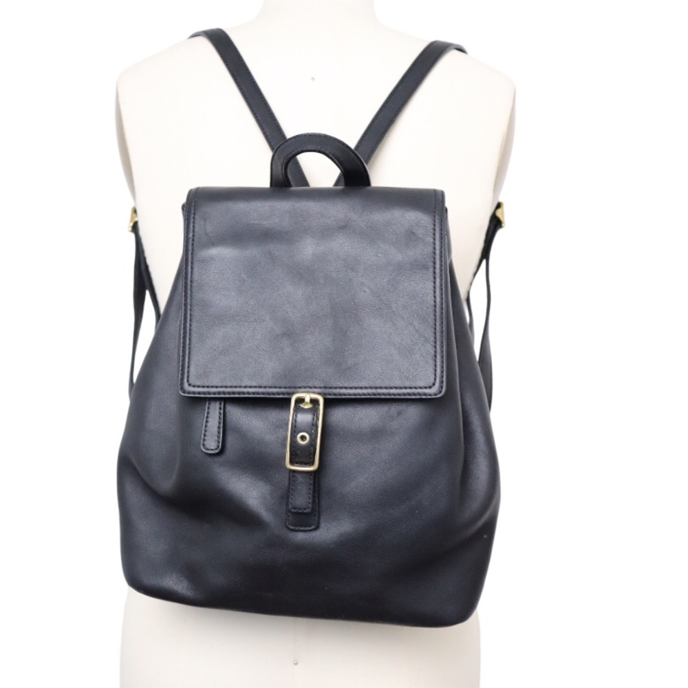 Coach Vintage Hampton Legacy Smooth Black Leather Backpack #9827 - Picture 3 of 12